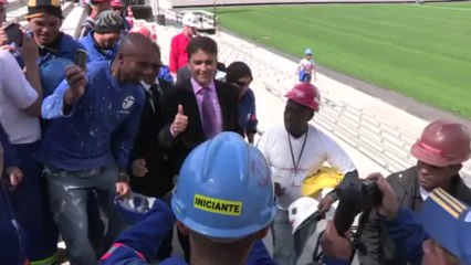 FIFA, Brazil stars tour World Cup venues