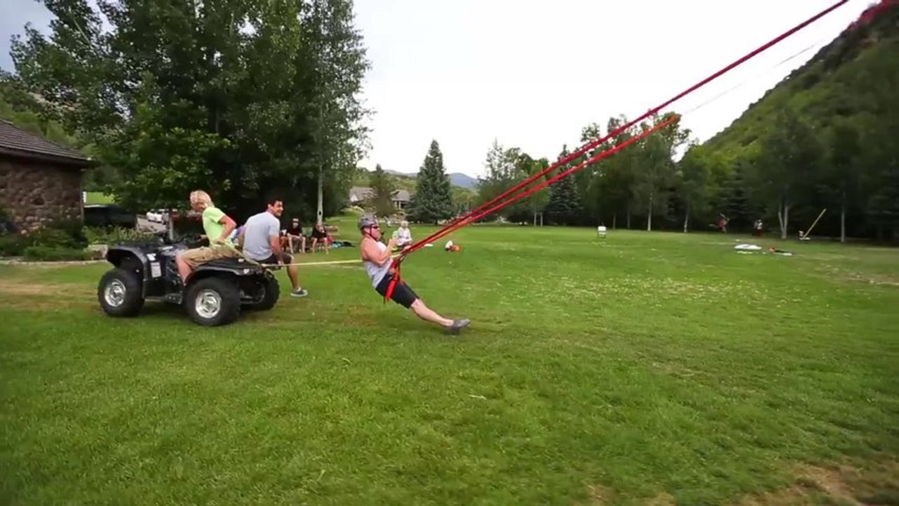 Une catapulte humaine géante