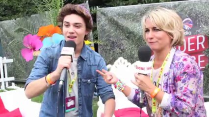 Union J play the squat challenge at V Festival Louder Lounge