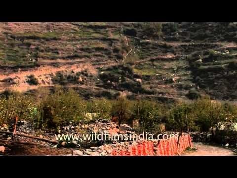 Gangotri winter evening: As the sun sets in the Ganges valley