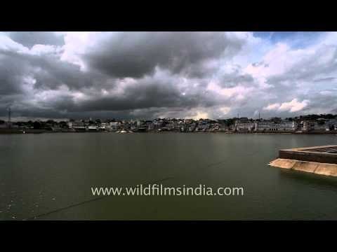 Pushkar overcast with dark clouds: Surreal Rajasthani Monsoon