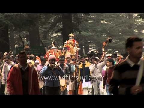 As they walk down the Himalayas: Gangotri temple procession
