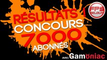 Résultats concours 7000 abonnés // Tirage au sort ! avec Gamoniac | FPS Belgium