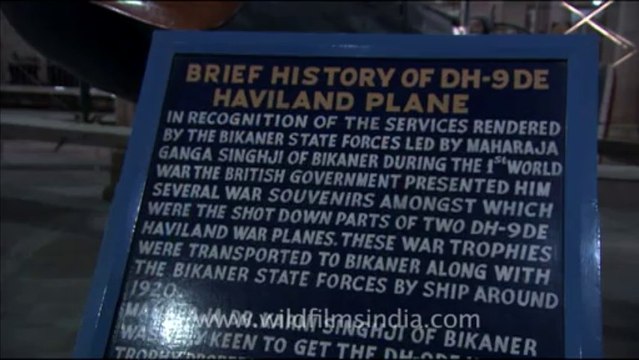 1574.Haviland Plane in Junagarh Fort, Bikaner