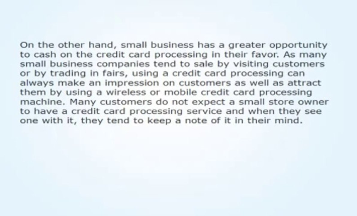 How Credit Card Processing Benefits A Small Business