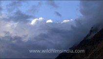 1726.Clouds swirling up the Gaumukh valley, Gangotri