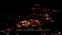 1769.Night View of Landour bazaar and Mussoorie