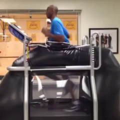 Kobe Bryant is running on an Anti-gravity Treadmill