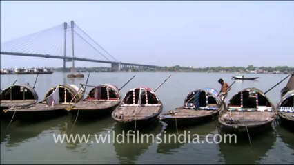 1902.Howrah and Vidyasagar Setu bridges, Kolkata