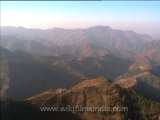 2029.Aerial view of Himalayan mountains near Manali