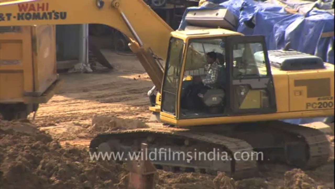 2093.Metro construction in Delhi