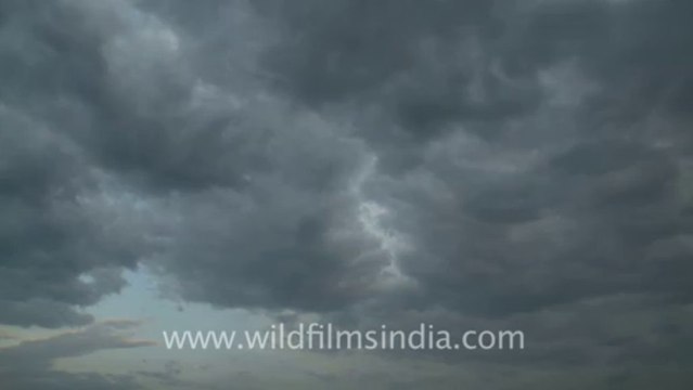 2237.Monsoon clouds come rolling in over India!