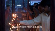 2249.Devotees lighting lamps in Kamakhya temple