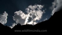 2368.Moving clouds over Valley of flowers