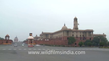 2428.Delhi on the move, South Block in the evening