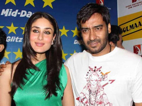 Kareena Kapoor and Ajay Devgan mobbed in Dubai