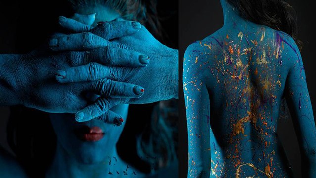 Veena Malik NUDE BODY Painting