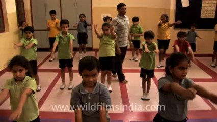 2712,Yoga class for students at Shri Ram school
