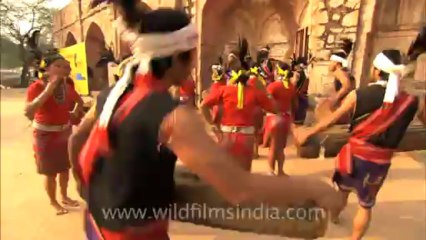 2817.Tribal dance of the Garos