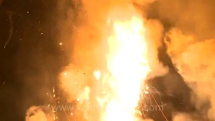 3011.Ravana burning at Dussehra