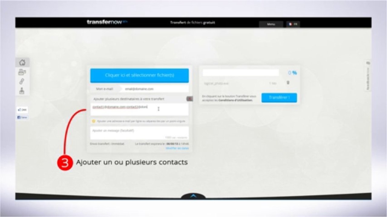 Comment envoyer un gros fichier par email jusqu'à 3 GO avec TransferNow.net