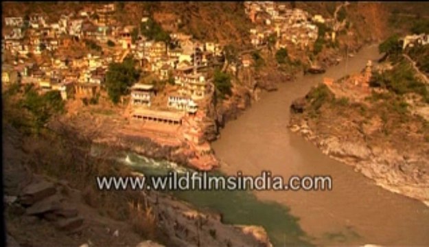 364.Alaknanda and Bhagirathi Confluence at Devprayag