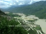 404.Tehri Dam in Uttarakhand, with submerged Tehri town