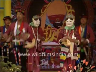 734.Arunachal Folk Dance with mask