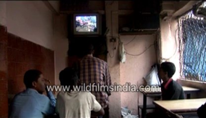 80. Entertainment at a roadside Dhaba