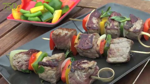 Recette de Brochettes de boeuf à la plancha - 750 Grammes