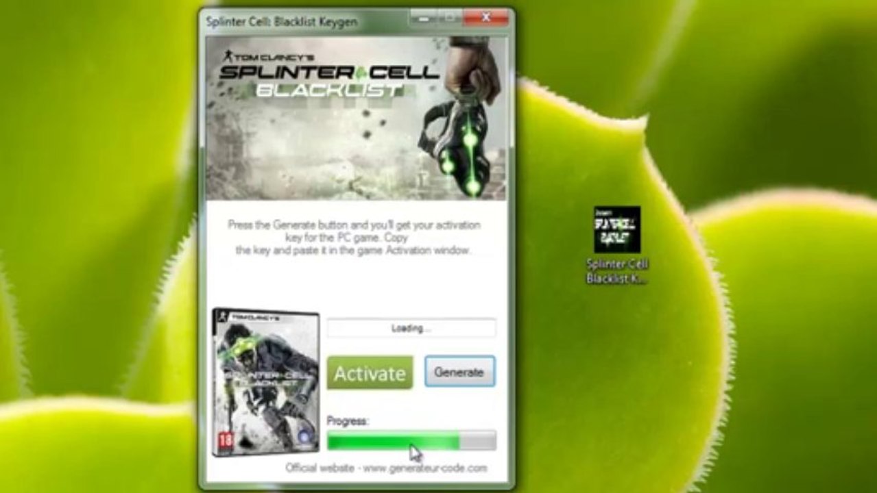Tom Clancys Splinter Cell Blacklist générateur de clé