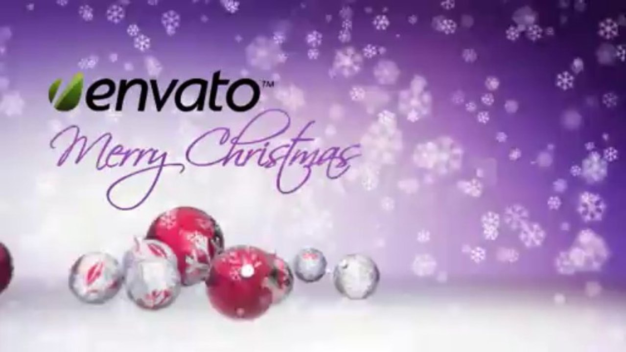 Happy Holidays - Rolling Christmas Ornaments - After Effects Template