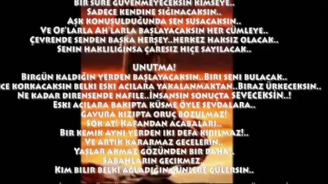 UNUTURSUN DIYE... ( Ümit Besen )