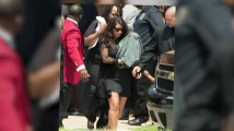 Kim Kardashian, Kanye West and Baby North West Attend Funeral In First Family Outing