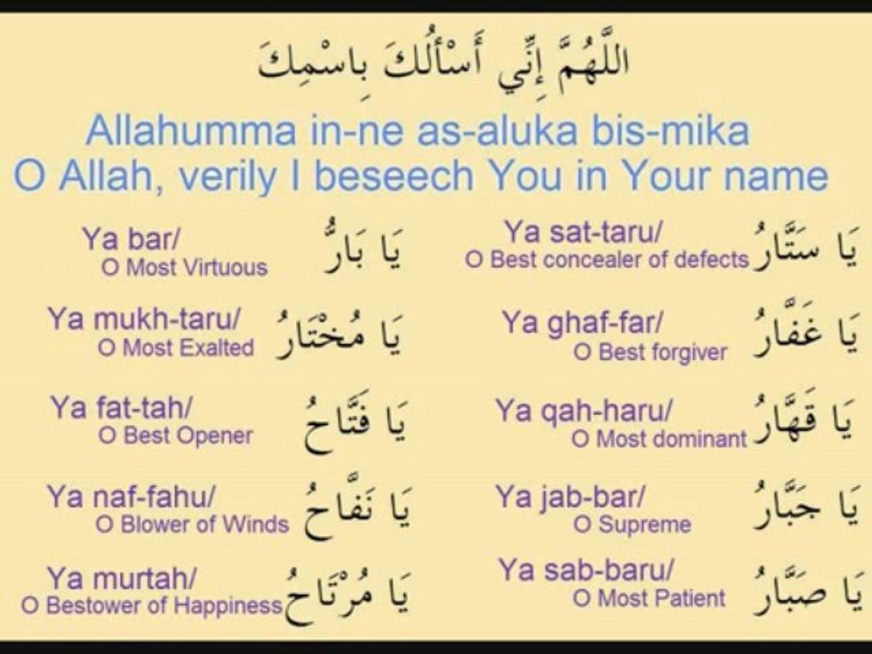 Du'a Jawshan Kabir 61 TO 70 (Supplication of the Coat of Armor) - YouTube