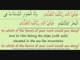 Surah 55 Ar-Rahman - The Most Merciful, The Most Gracious - 8 minutes recited by Muhammed Jibreel - YouTube