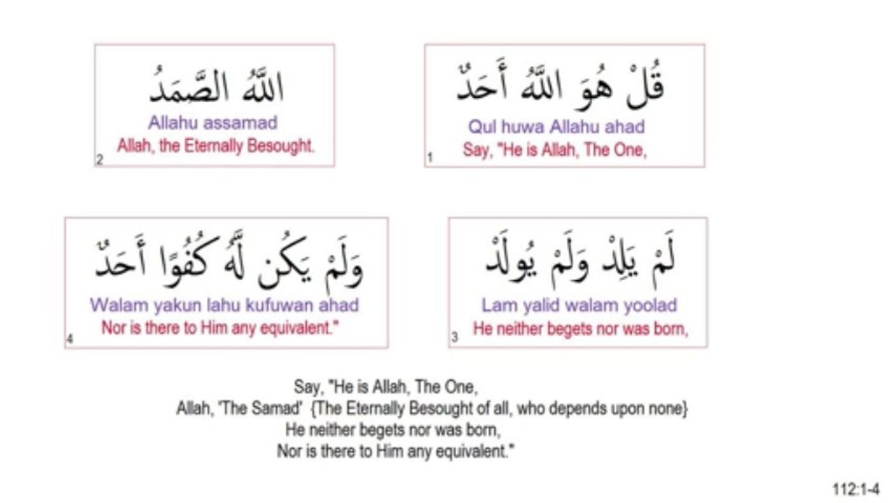 Surah 112 Sincerity Al Ikhlaas recited by Minshawi - YouTube
