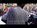 Sea of Muslim devotees gathered for Iftar at Nizamuddin Dargah