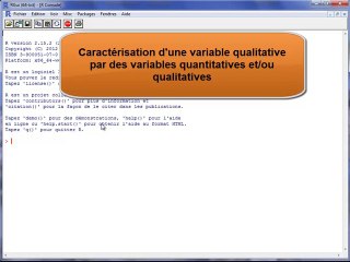Caractérisation d'une variable qualitative et de ses modalités