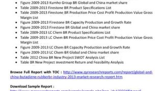 Global and China Butadiene Rubber Industry 2013 at http://www.qyresearchreports.com/