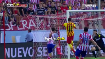 Atletico Madrid VS Barcelona Supercup Goals 22.08.2013