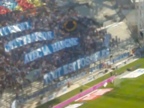 OM-Evian 2013/2014 : Entrée des joueurs filmée de la nouvelle tribune Ganay