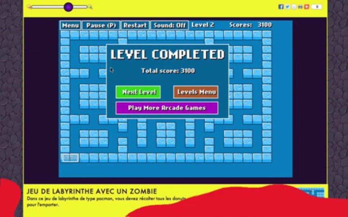 Jeu de Labyrinthe avec un Zombie