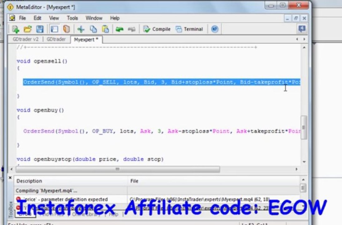 Mql4 Programming tutorial 20 - Pending orders functions