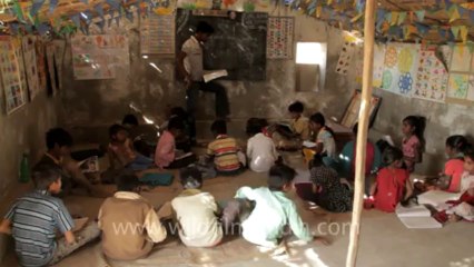 Gujarat-Desert School childern studing