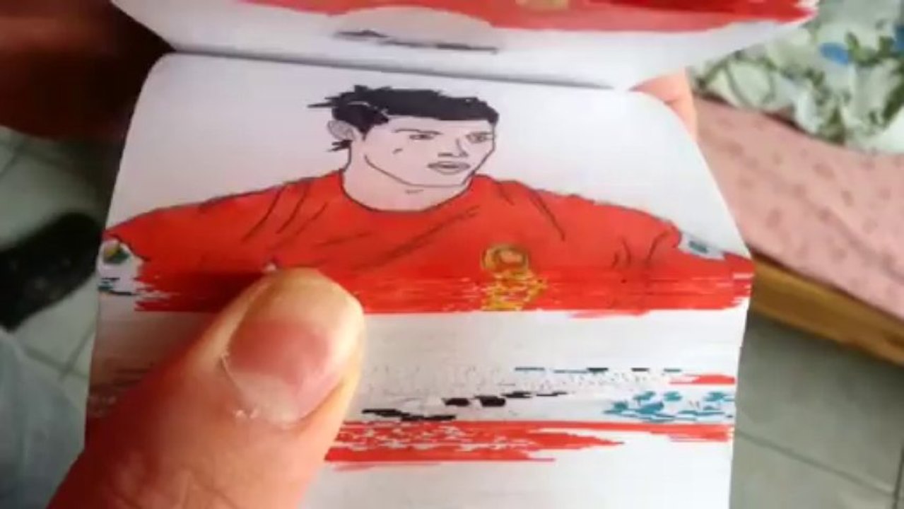 Flipbook des techniques de Christiano Ronaldo.