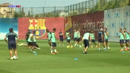 Messi, ausente en entrenamiento del Barça tras contusión en pierna derecha
