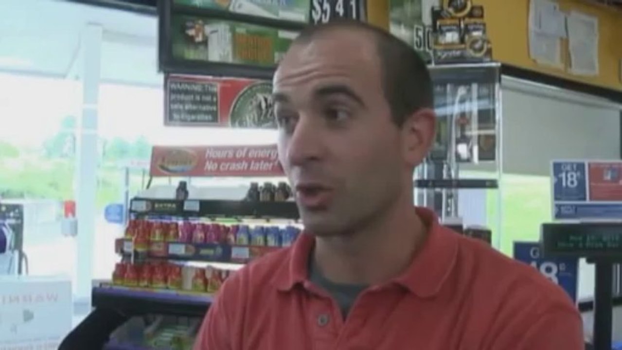 Scatterbrain thief's gun is grabbed