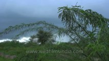 Dark monsoon clouds over Sonkhaliya