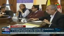 No hay acuerdo entre gobierno y agricultores de Colombia